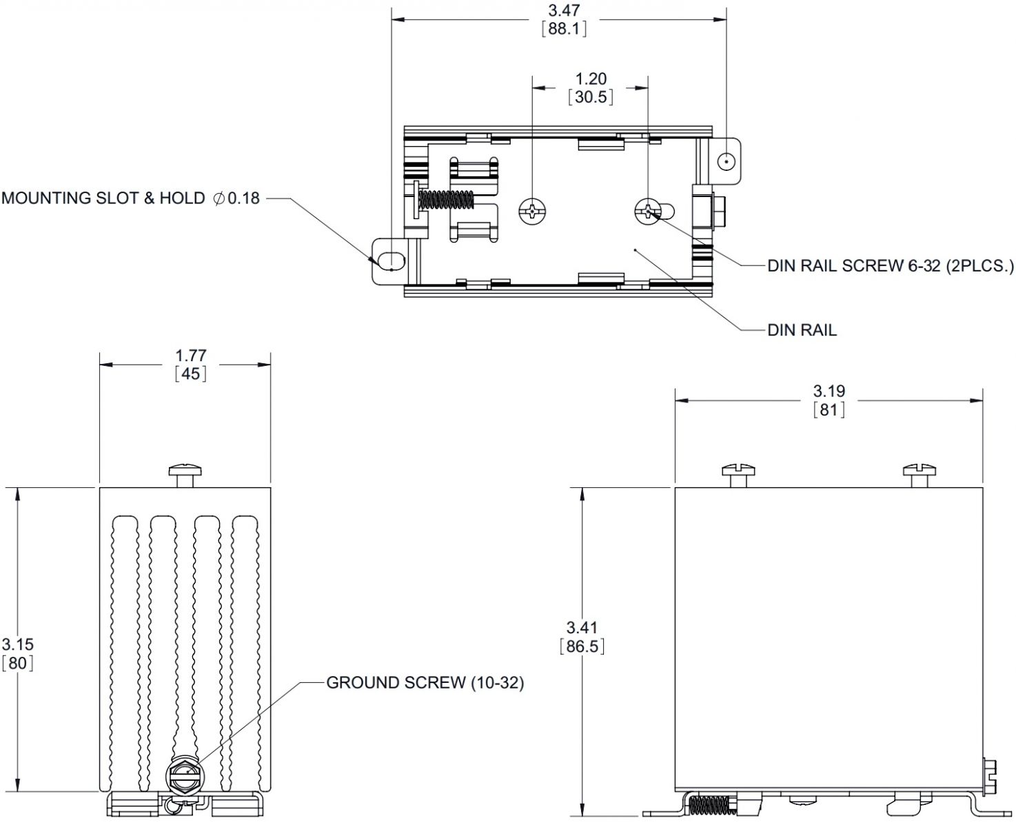 גוף קירור לממסר מצב מוצק CRYDOM SSR HS201DR